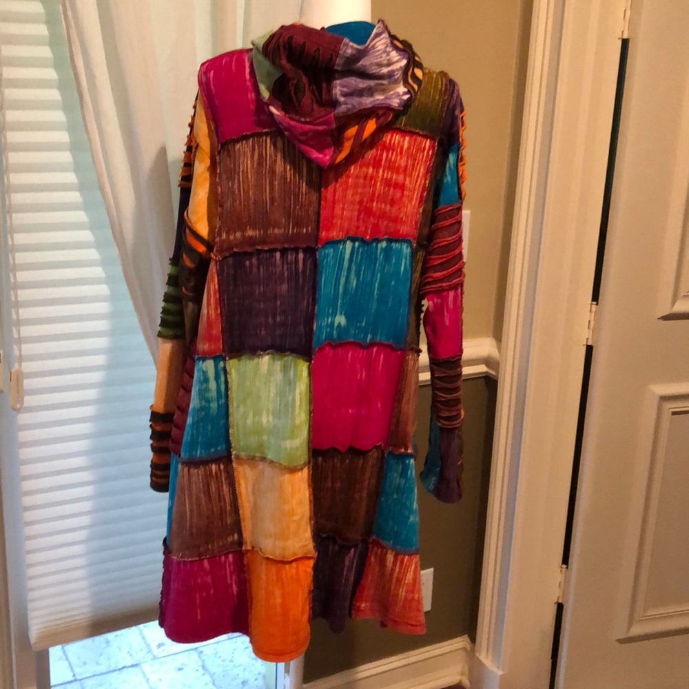 Colorful Patchwork Women's Jacket - Picture 2 of 4